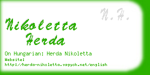 nikoletta herda business card